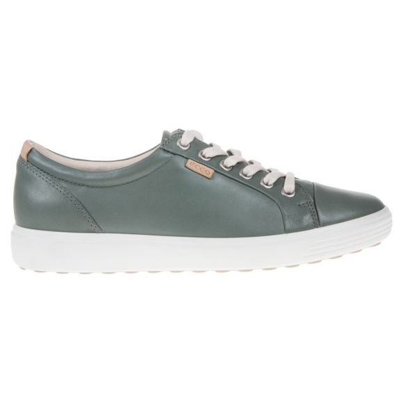 ECCO Soft 7 Leather Lace-up Sneakers - Moon (5) - Picture 12 of 12